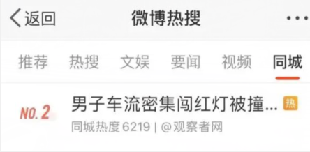 上海：男子闯红灯被撞死亡需要负全责