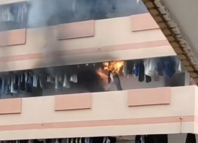 桂林某学院宿舍发生火灾